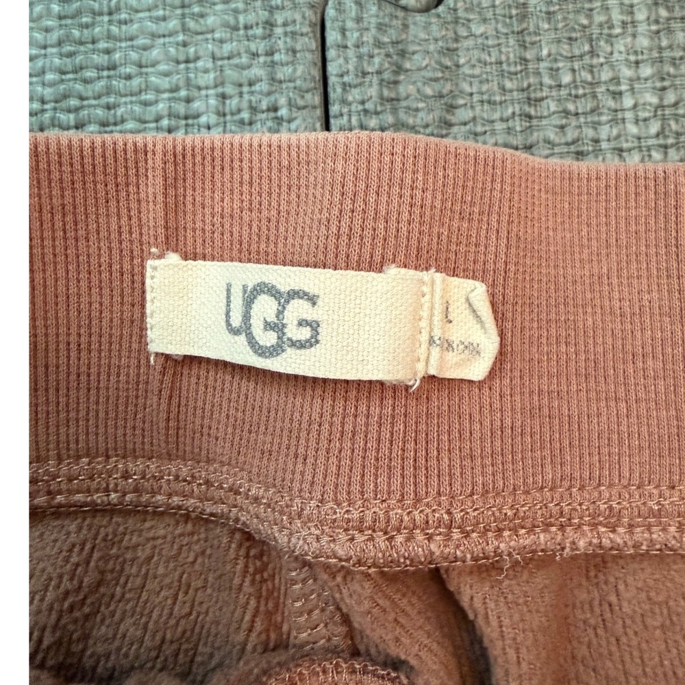 UGG‎ Ericka Relaxed Jogger Pants Dusty Rose Pink Cotton Fleece Lined Large - Picture 2 of 7
